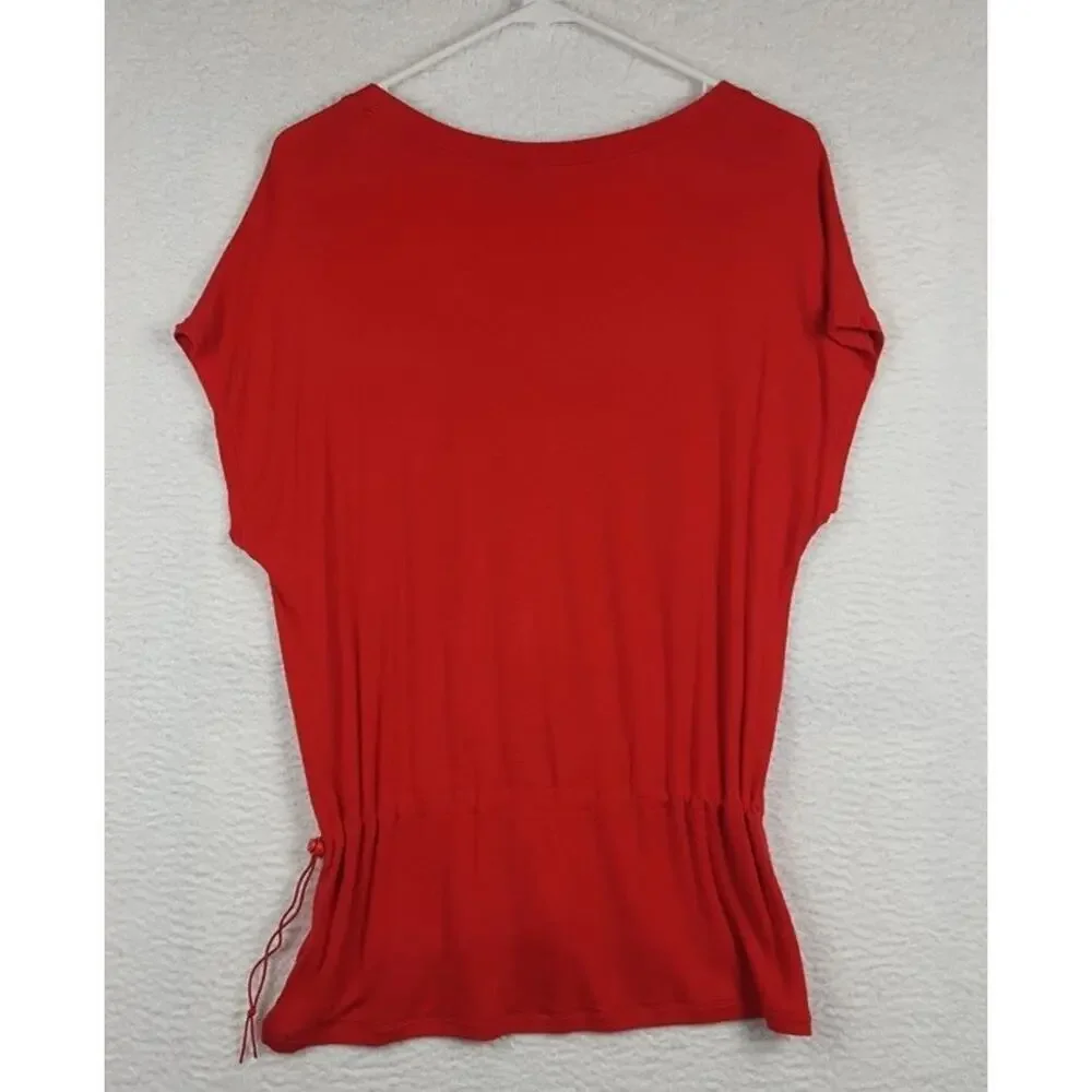 CAbi 6129 Formal Tee Cherry Red Women's Size M Drawstring CL